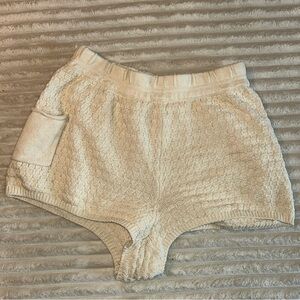 Free People Beach Cream Textured Women Shorts
